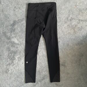 Lululemon Black Scalloped Edge Leggings